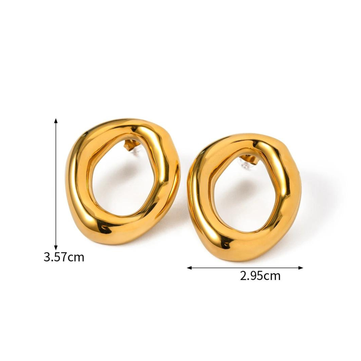 Brinco Wavy Banhado a Ouro 18k