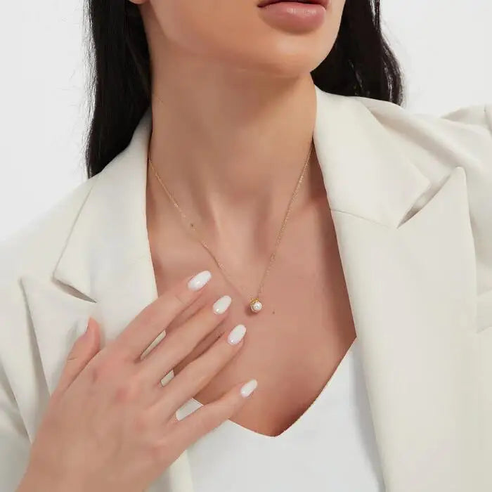 Colar Summer com Zircônia Branca Banhado a Ouro 18k