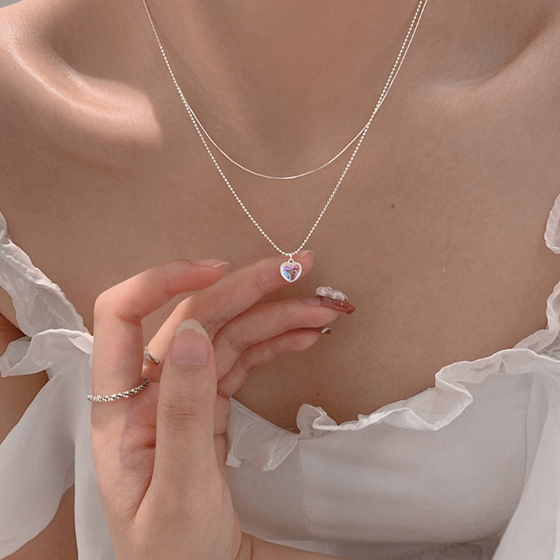 Colar Brilhante de Prata Feminino – Joia Elegante Donna You