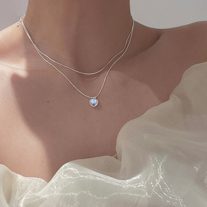 Colar Brilhante de Prata Feminino – Joia Elegante Donna You