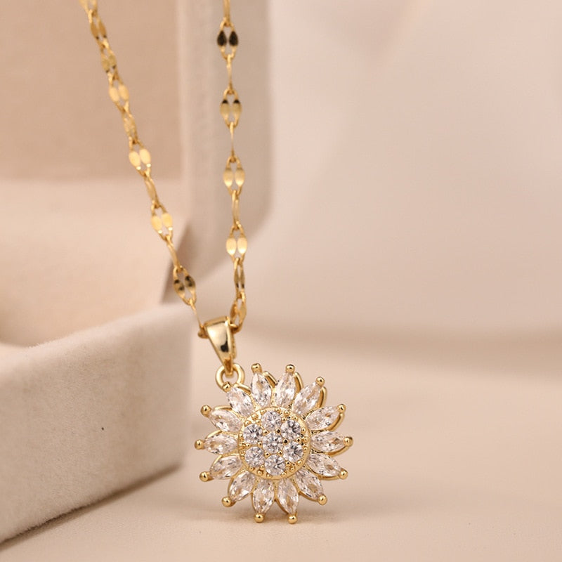Colar Elegant Girassol rotativo Donna you