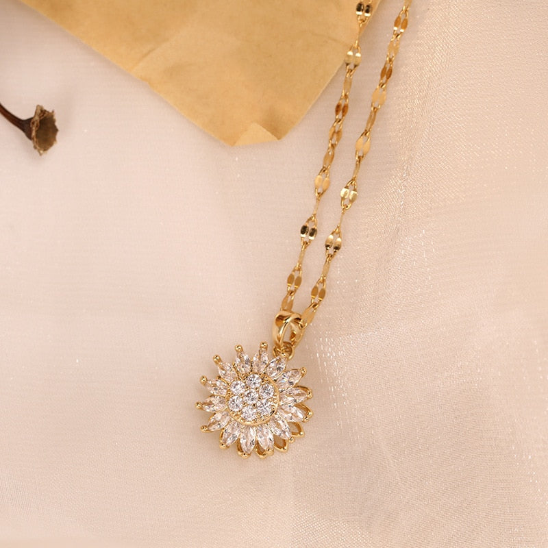 Colar Elegant Girassol rotativo Donna you
