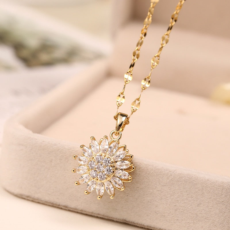 Colar Elegant Girassol rotativo Donna you