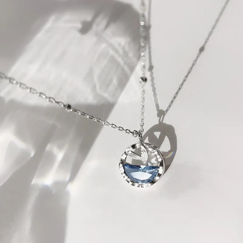 Colar Sereia Blue com pedra azul inspirada no oceano – Donna You