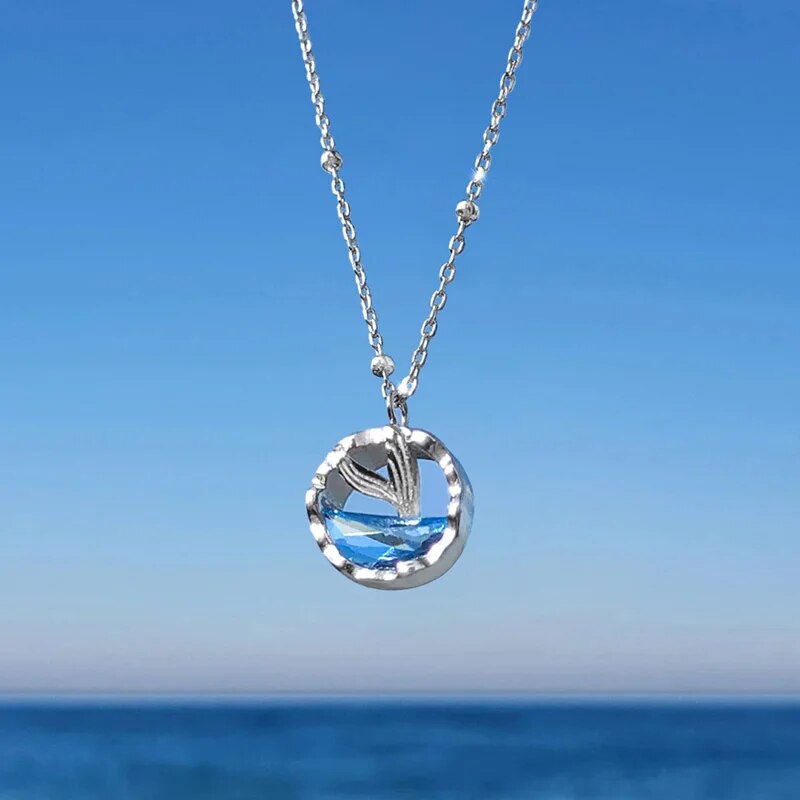 Colar Sereia Blue com pedra azul inspirada no oceano – Donna You