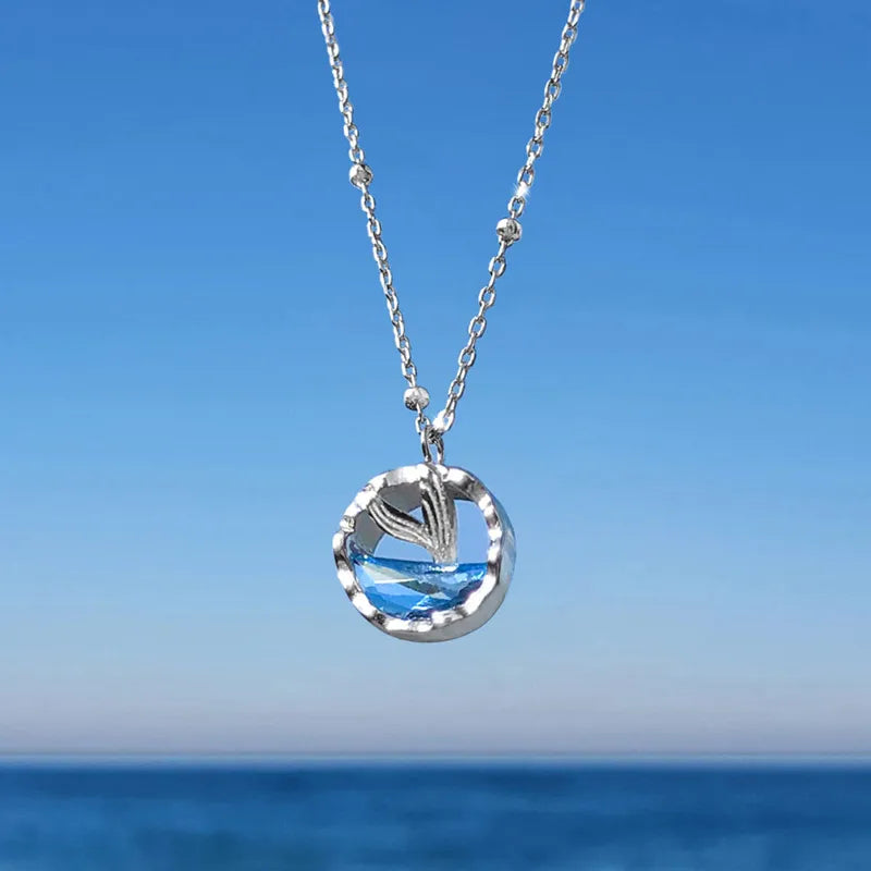 Colar Sereia Blue com pedra azul inspirada no oceano – Donna You