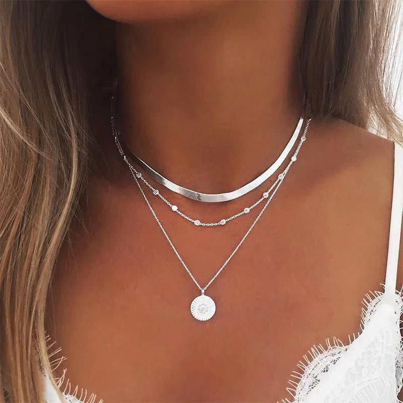 Colar Vintage 3 em 1 feminino – estilo retrô elegante – Donna You
