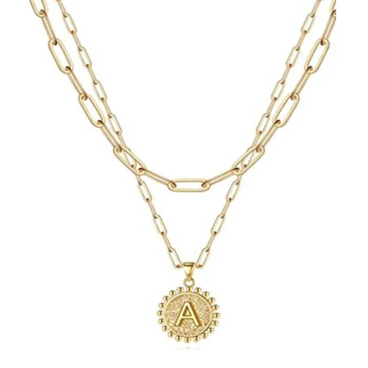 Corrente Cartier 2 em 1 com Inicial Banhado a Ouro 18k