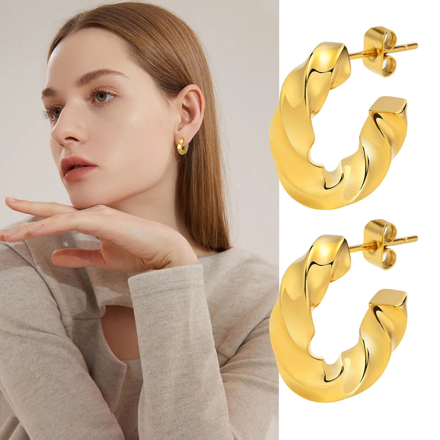 Brinco Transado Banhado a Ouro 18k