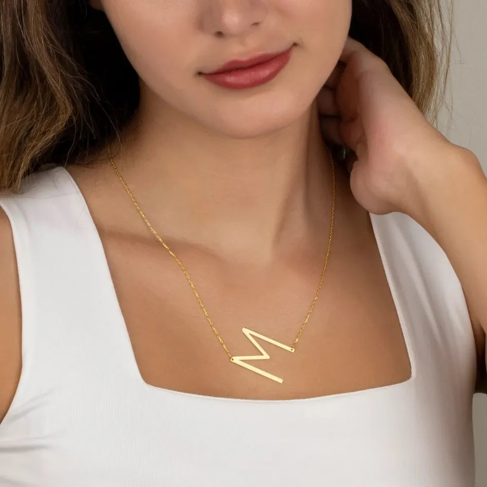 Colar Personalizado Com sua Inicial Banhado a Ouro 18k - 70%OFF + Frete Grátis