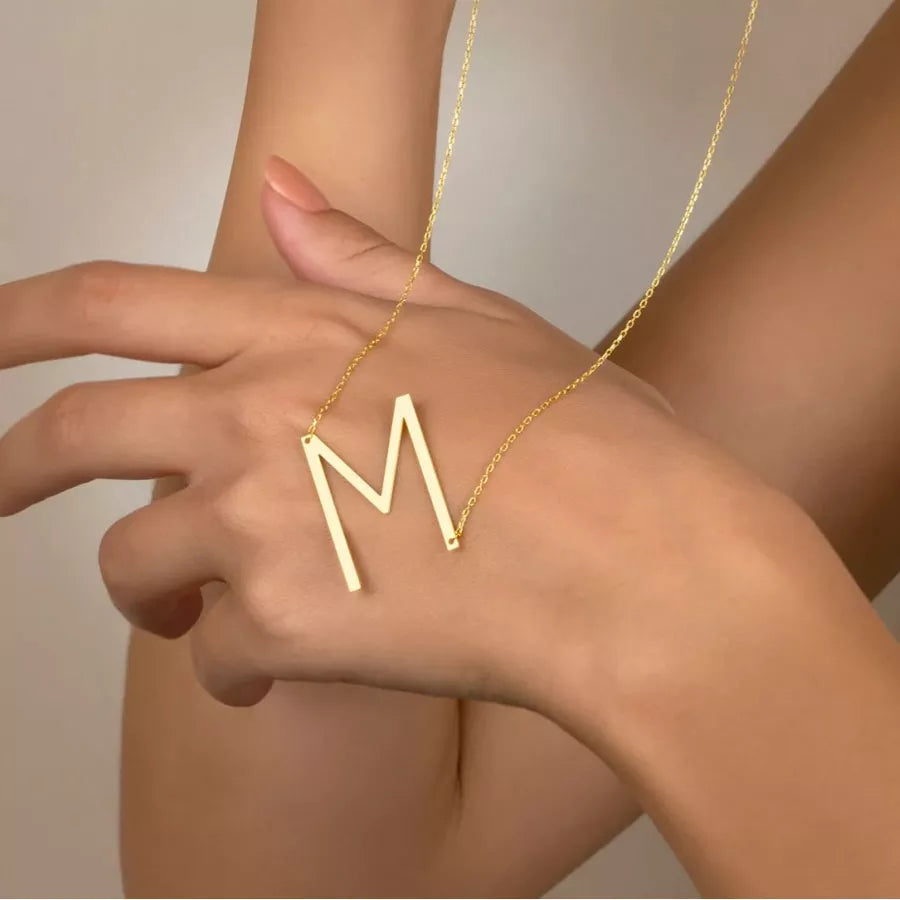 Colar Personalizado Com sua Inicial Banhado a Ouro 18k - 70%OFF + Frete Grátis