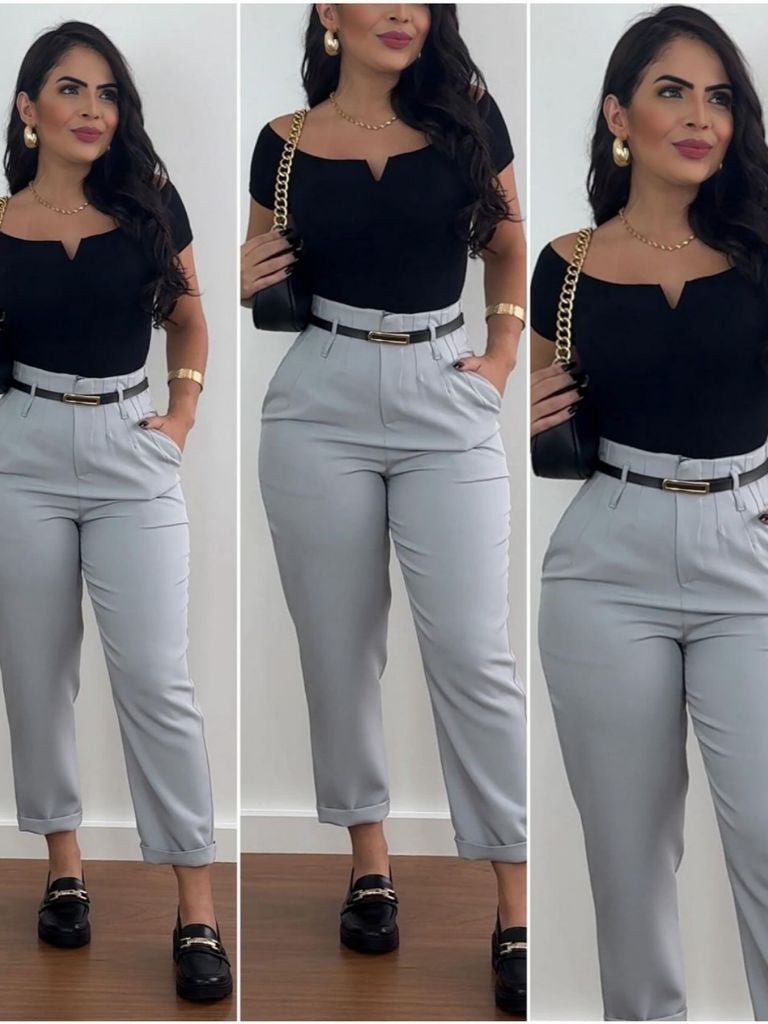 Calça Donna Alfaiataria - Frete Grátis
