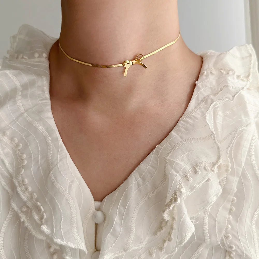 colar Laço Banhado a Ouro 18k - Donna You