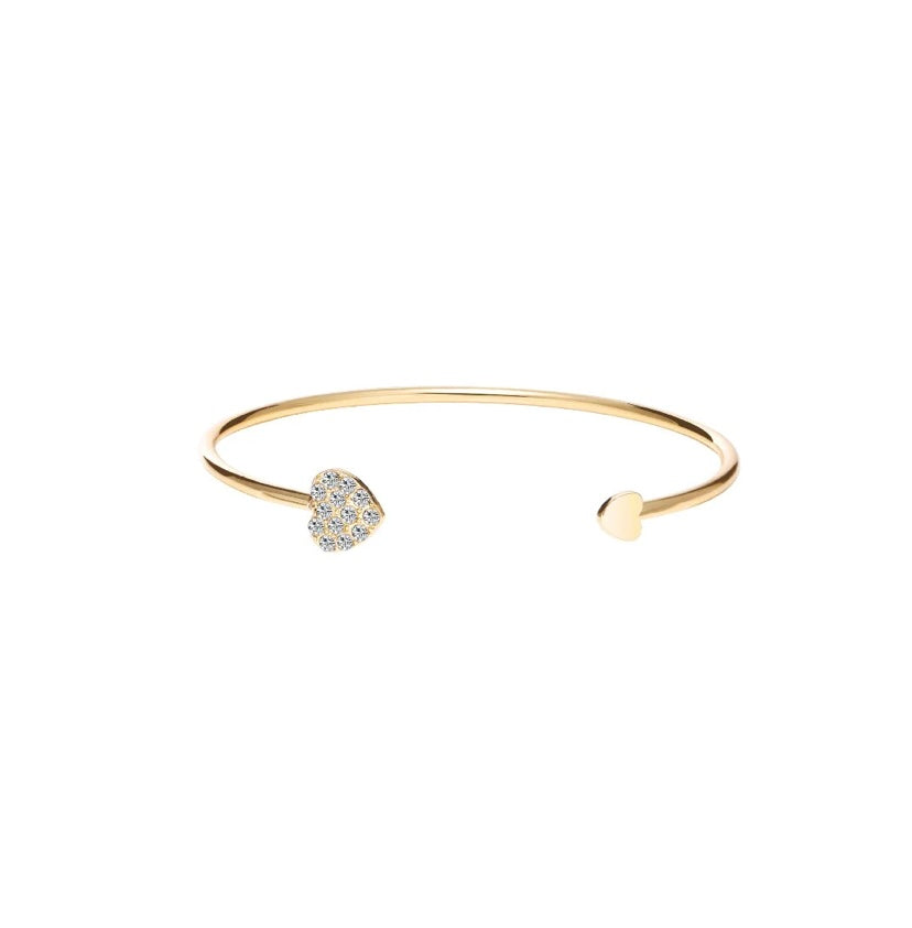 donna you Bracelete feminino ajustável com laço duplo e cristais brilhantes, acabamento dourado