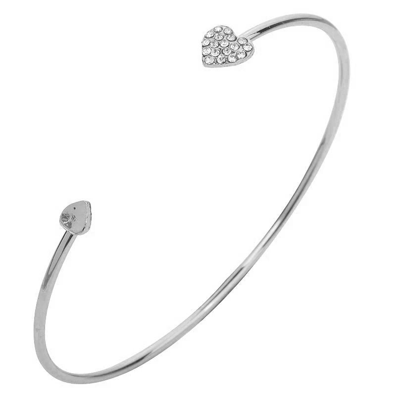 donna you Bracelete feminino ajustável com laço duplo e cristais brilhantes, acabamento dourado