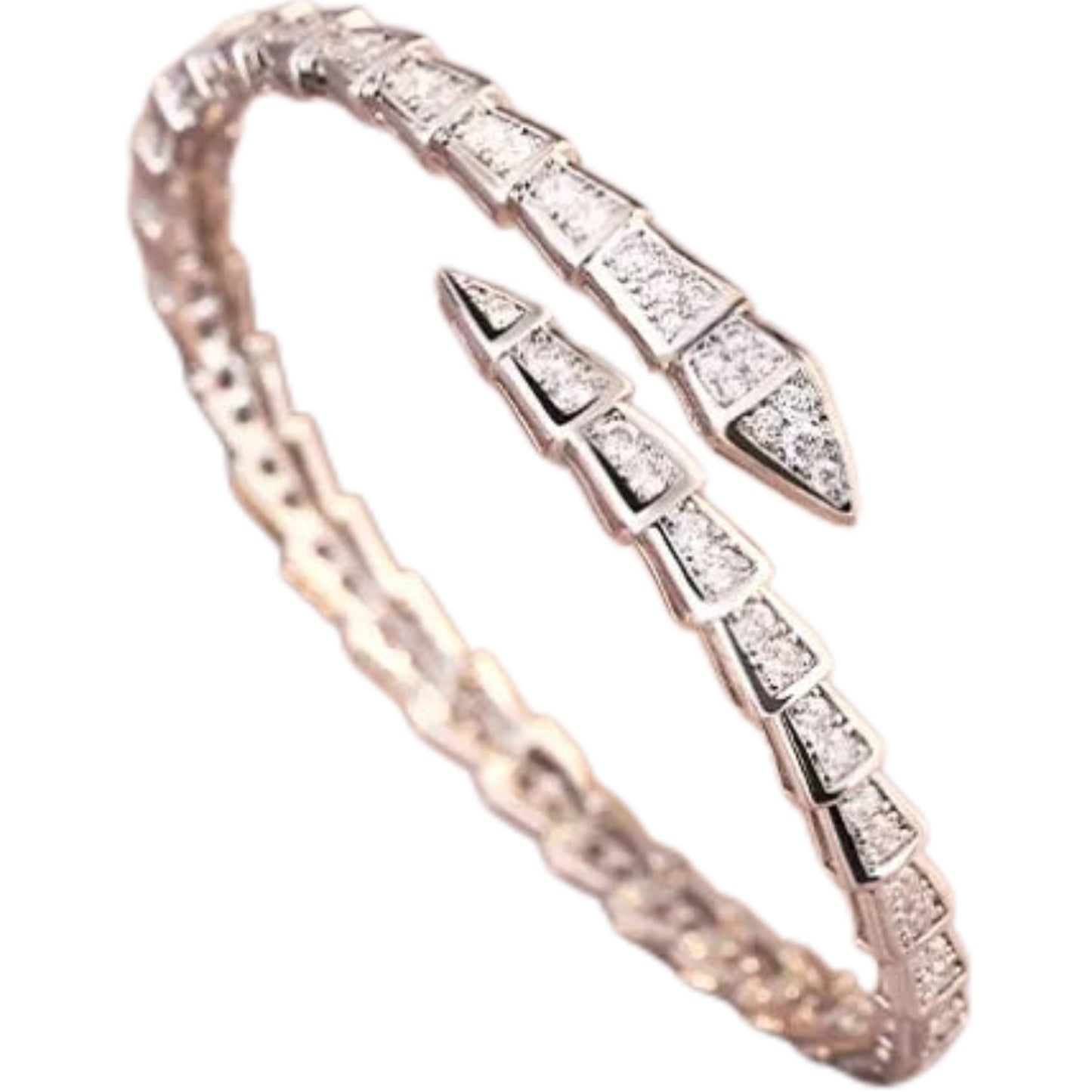 donna you bracelete serpente com zircônias