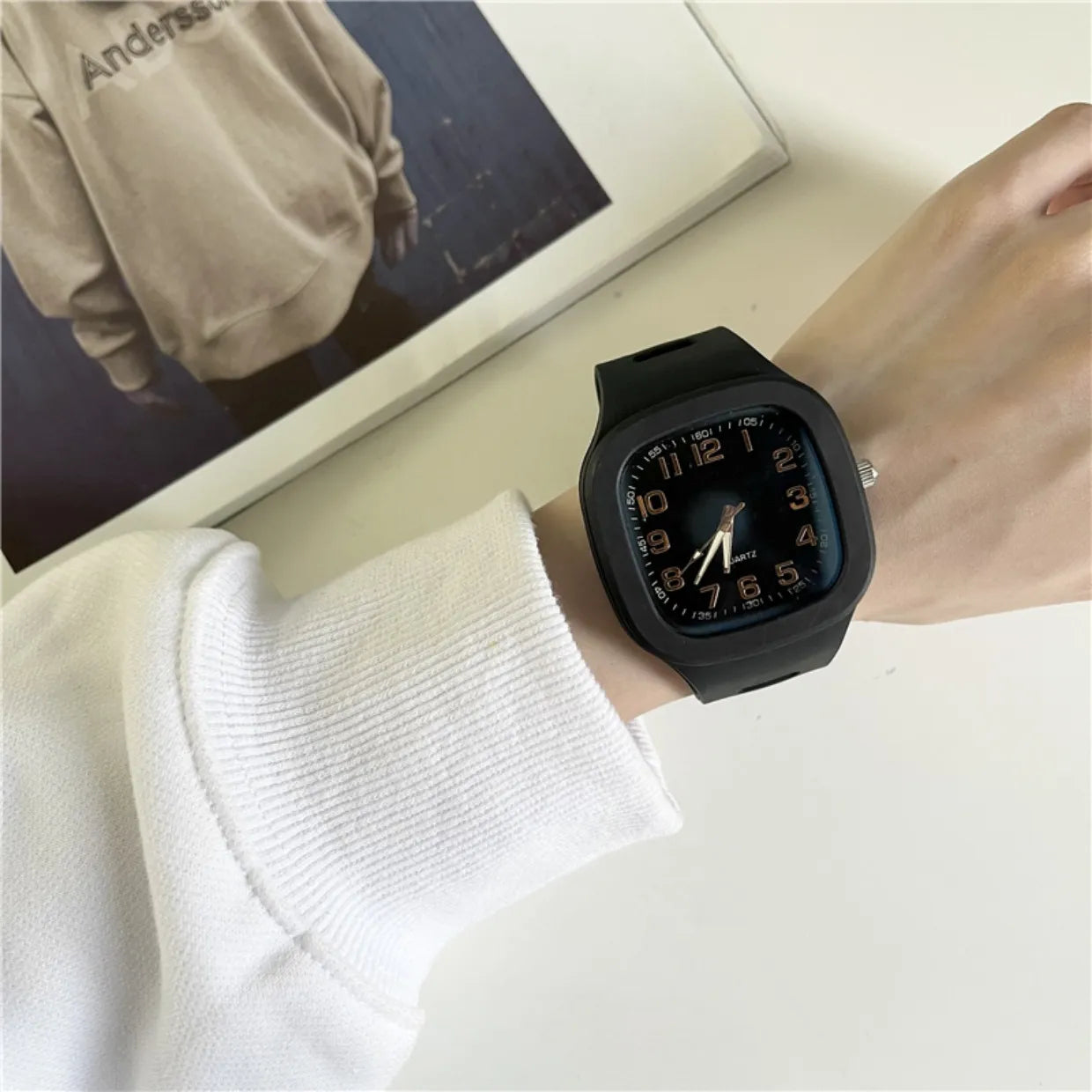 donna you relógio quartz feminino acessório elegante
