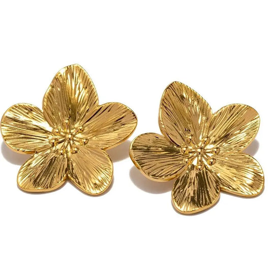 Brinco Flor Banhado a Ouro 18k