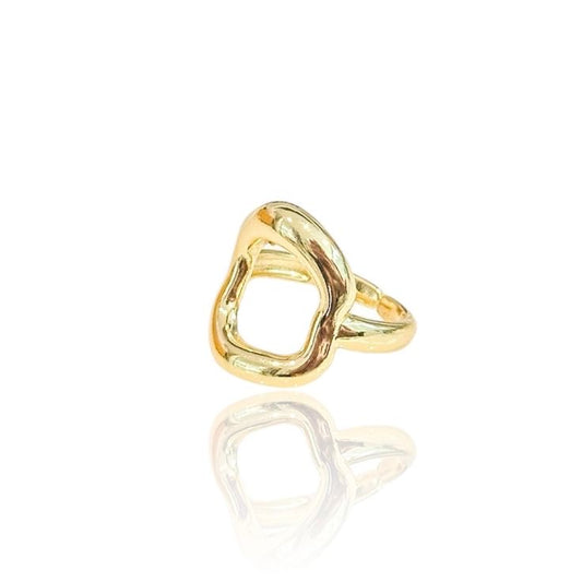 Anel Wavy ajustável feminino com design ondulado elegante – Donna You