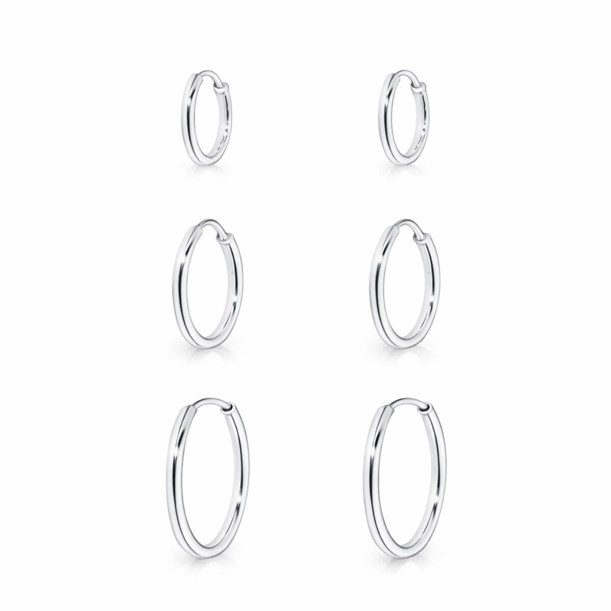 Brincos trio de argola joia em prata 925 da loja Donna You 