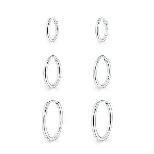 Brincos trio de argola joia em prata 925 da loja Donna You 