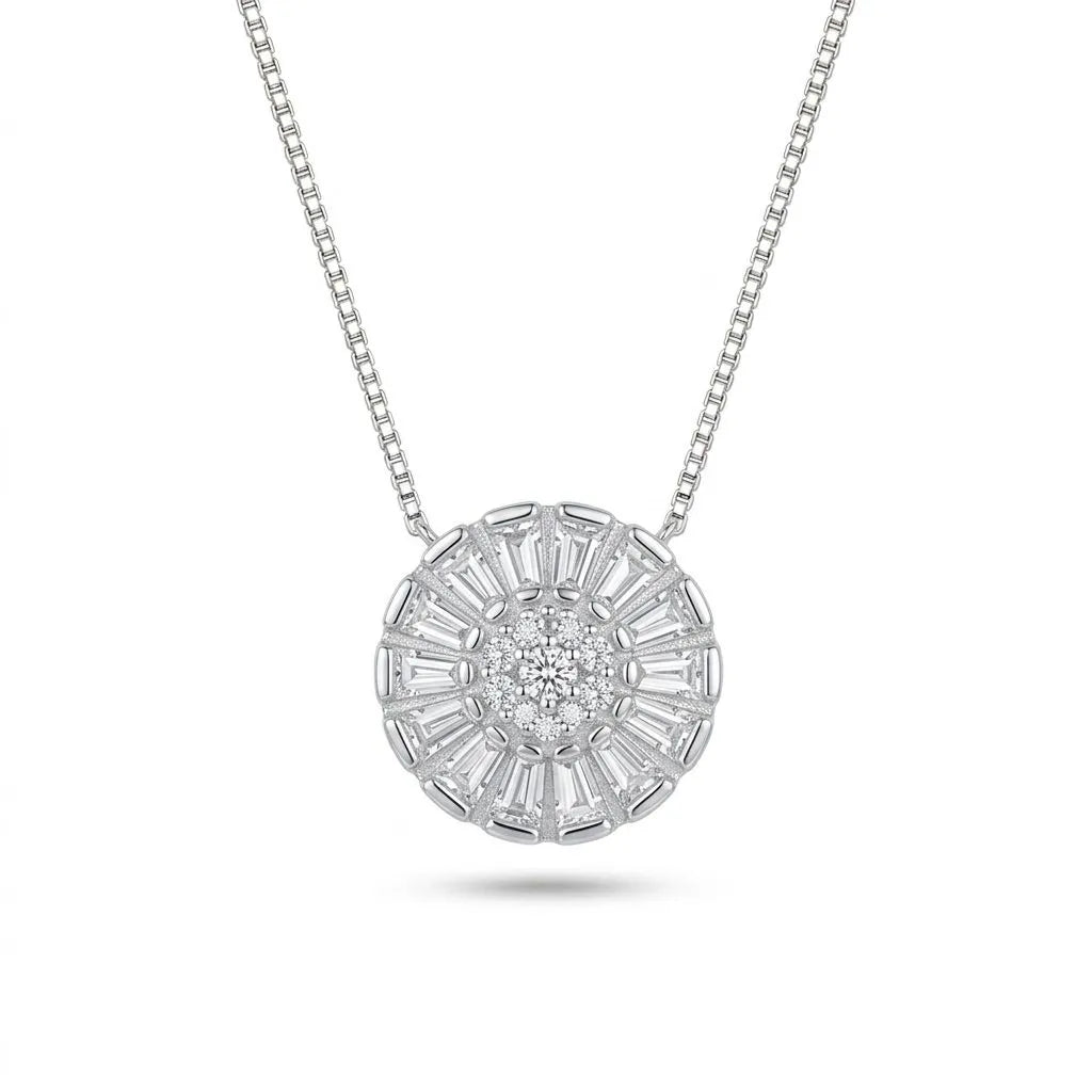 Colar circular joia delicada prata925