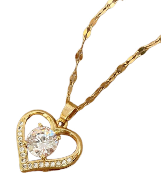 Colar feminino folheado a ouro 18K com design elegante – Donna You