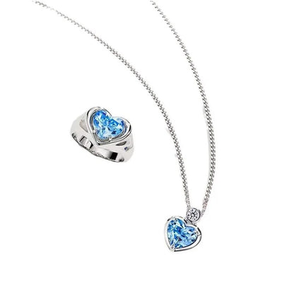 Conjunto Colar e Anel Vintage Blue com pedra azul – Donna You
