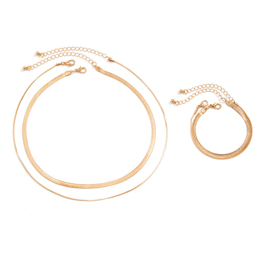 Donna you Kit de colares femininos dourados com design delicado e moderno – 4 peça