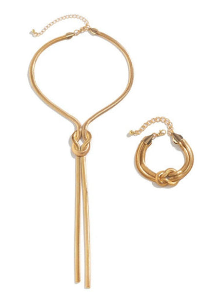 Colar Cobra mais Pulseira Brinde Banhado a Ouro 18K