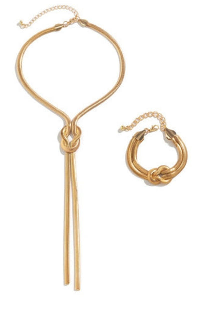 Colar Cobra mais Pulseira Brinde Banhado a Ouro 18K