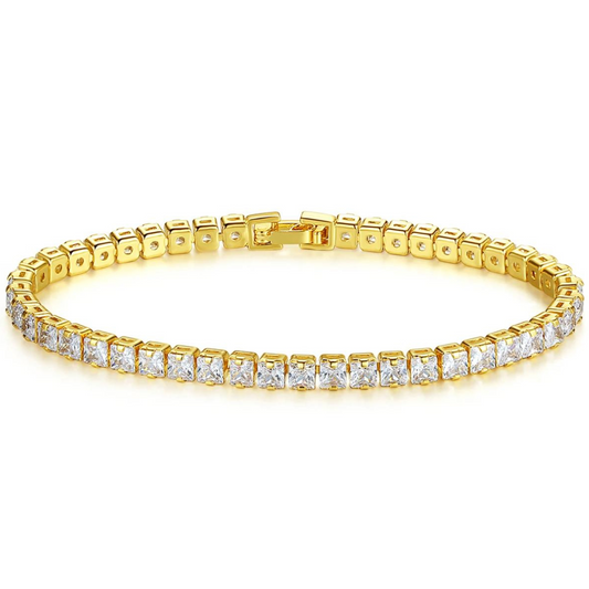 Pulseira Gold  Donna You com zircônias brilhantes