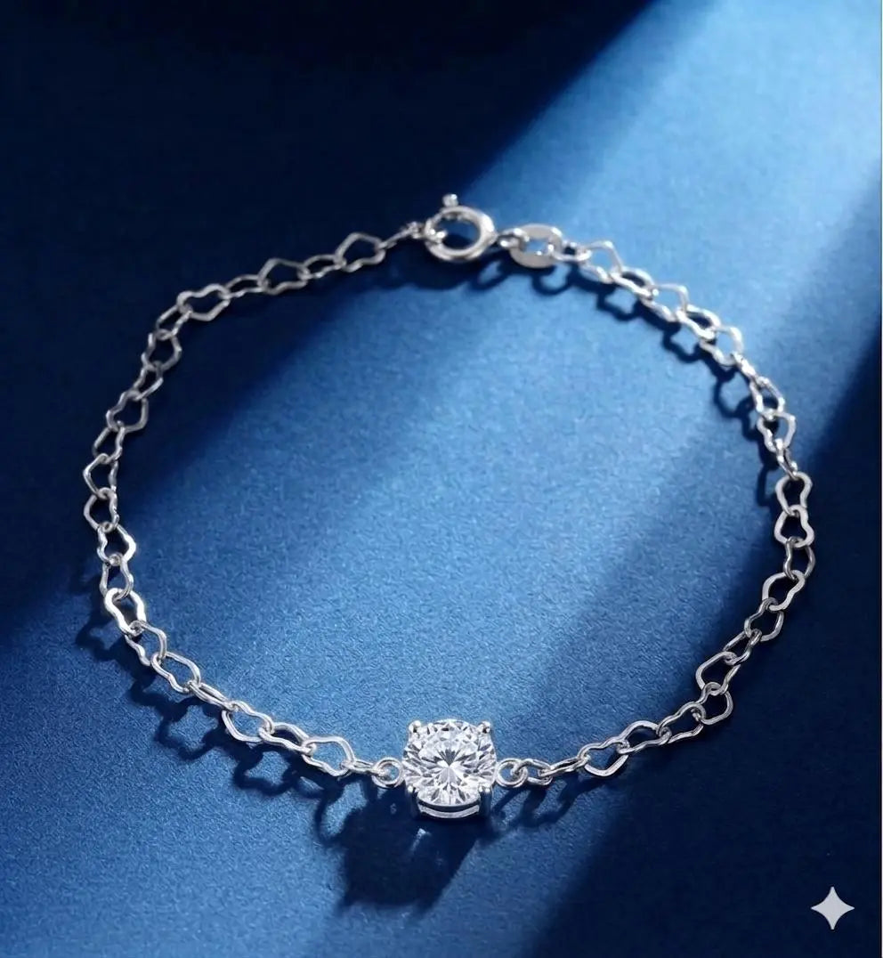 Pulseira ponto de luz prata 925 joias donna you