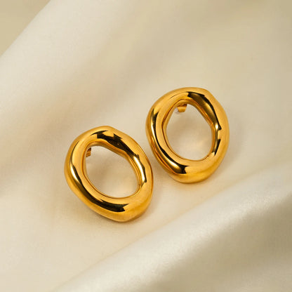 Brinco Wavy Banhado a Ouro 18k