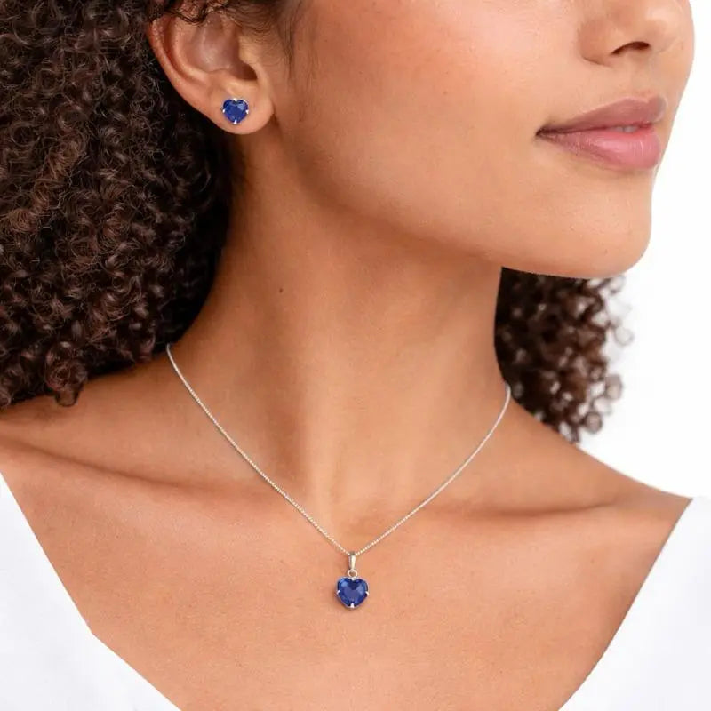 joia feminina prata 925 conjunto azul