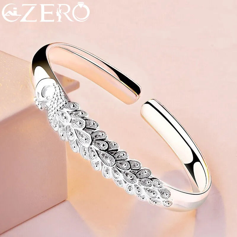 donna you Bracelete Pavão Prata minimalista 