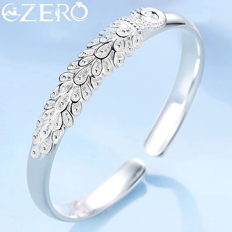 donna you Bracelete Pavão Prata minimalista 