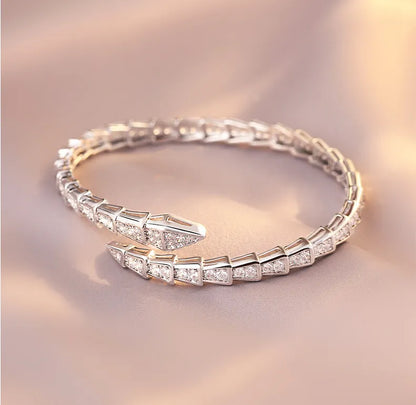donna you bracelete serpente com zircônias