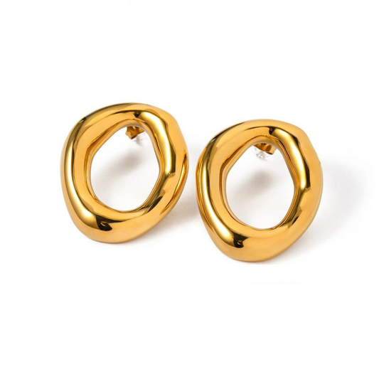 Brinco Wavy Banhado a Ouro 18k