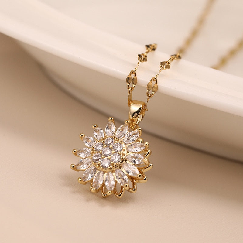 Colar Elegant Girassol rotativo Donna you 
