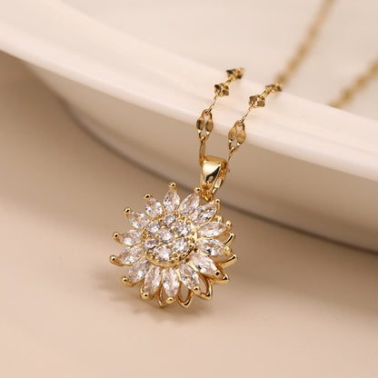 Colar Elegant Girassol rotativo Donna you 